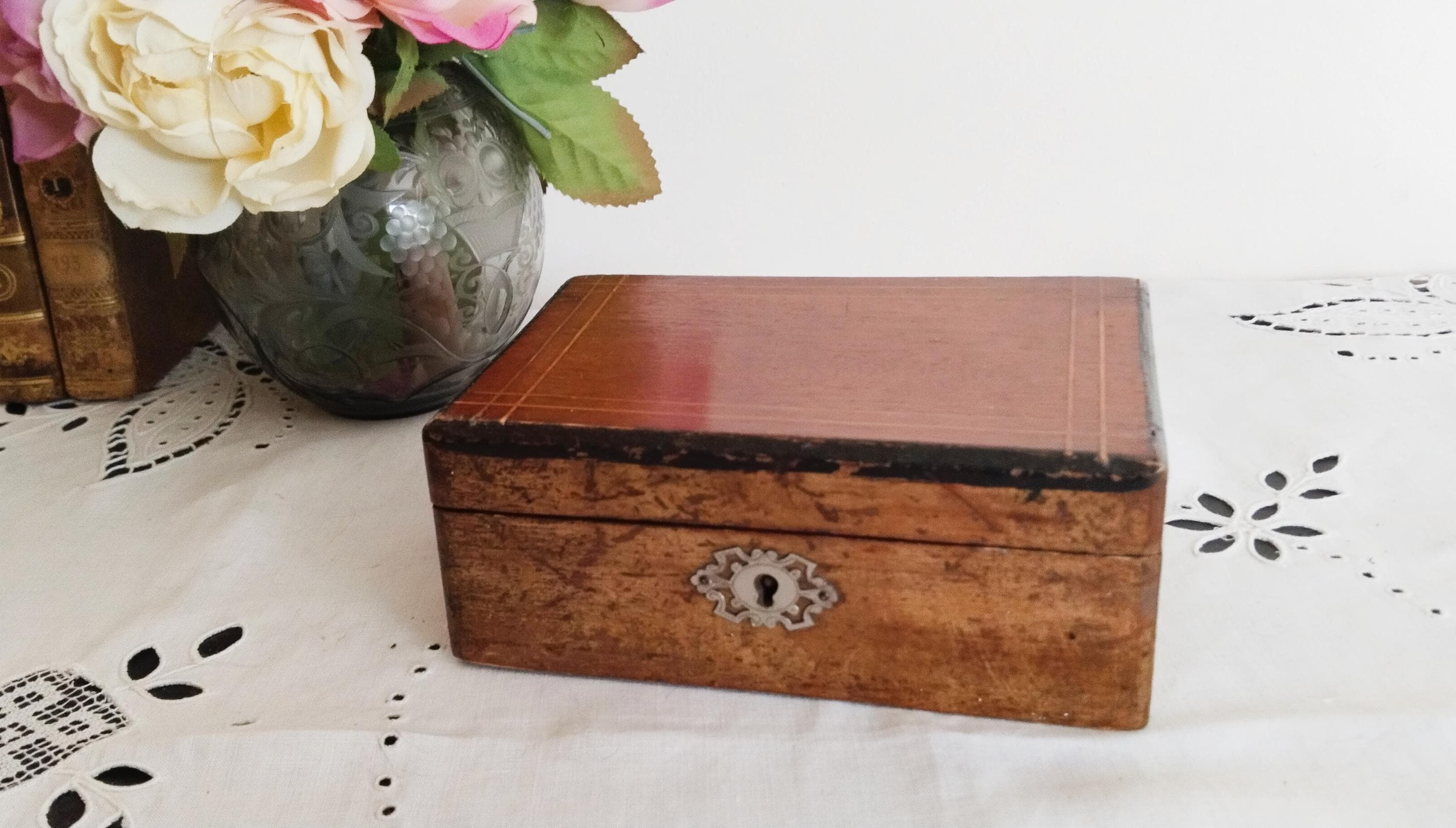 Antique Box, Waxed Wooden Box, Vintage French - Etsy