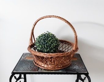Mand, rotan/rieten mand, vintage Frans
