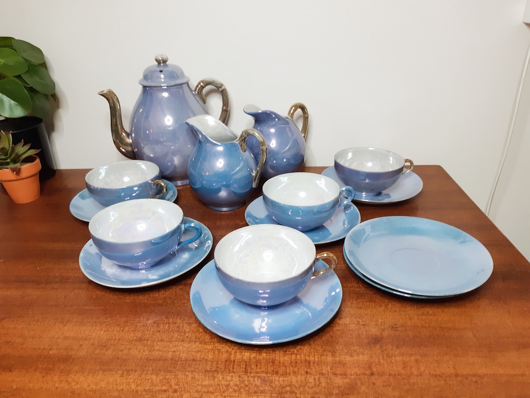 Service à Thé Floral Gallard Tours – Porcelaine Fine Württemberg, état D'usage