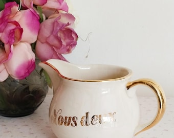 Nous Deux creamer, milk jug, Villeroy and Boch, vintage French