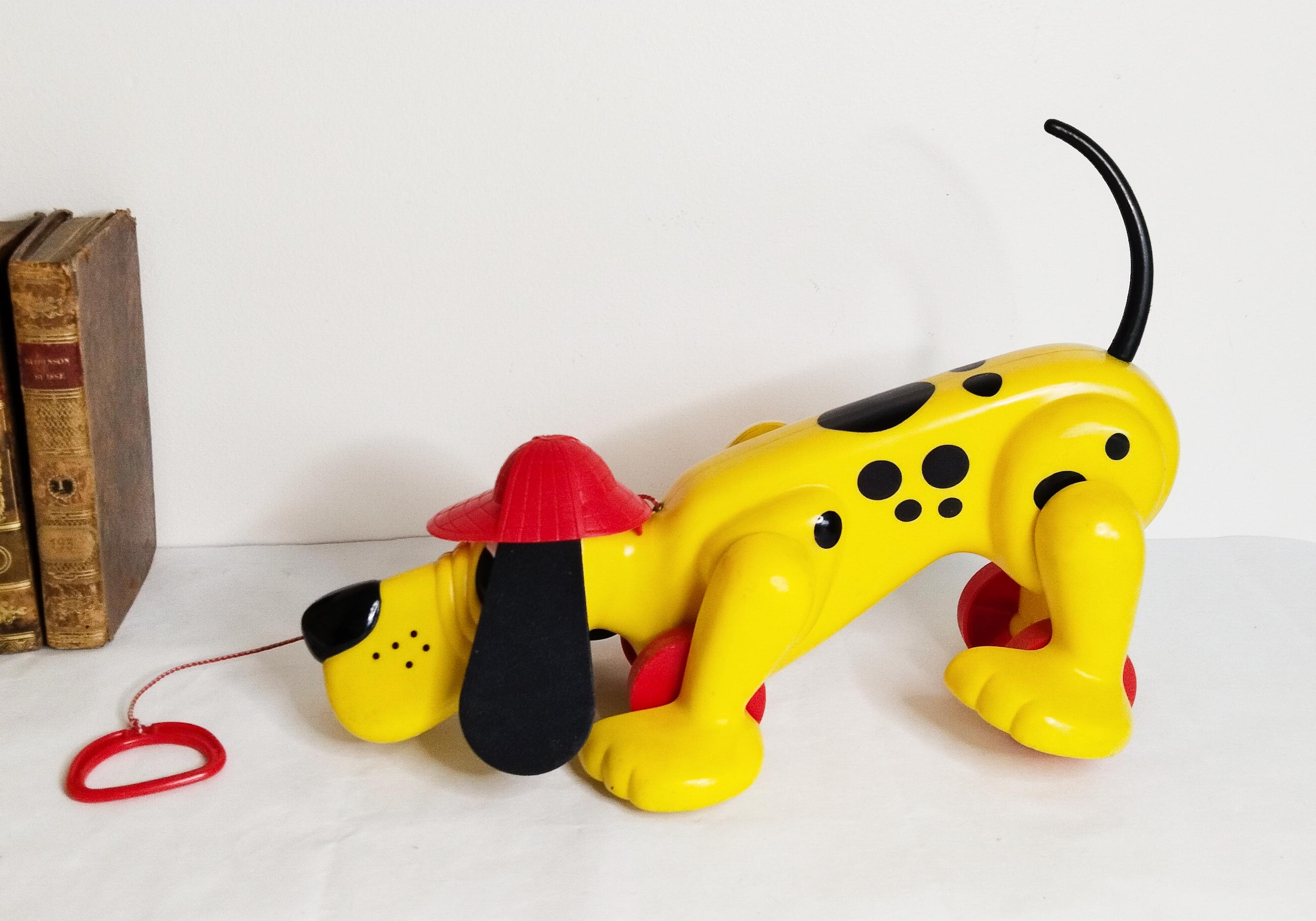 Jouet Vintage Chien à Trainer Rufo Par Playskool - Plastique - Années 70/80