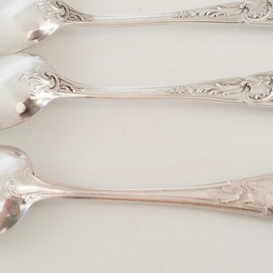 Vintage French silver dessert spoons image 7