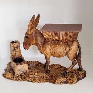 Vintage French cigarette dispenser donkey, 1950s