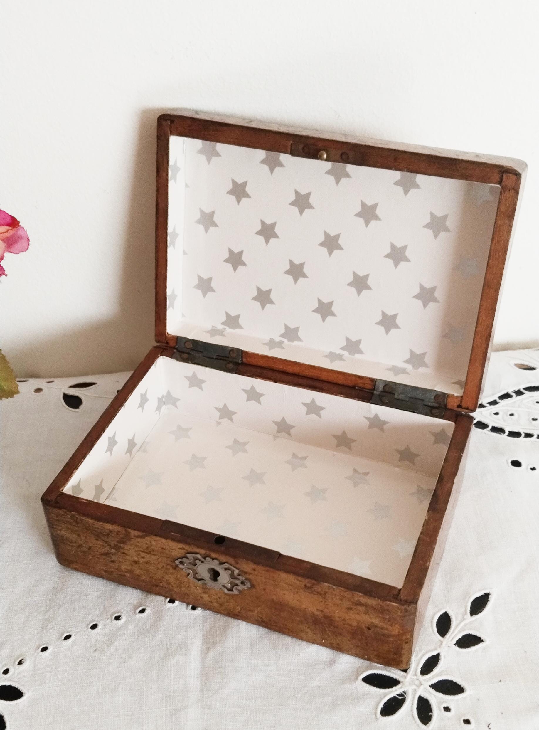 Antique Box, Waxed Wooden Box, Vintage French - Etsy