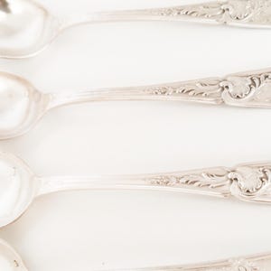 Vintage French silver dessert spoons image 4