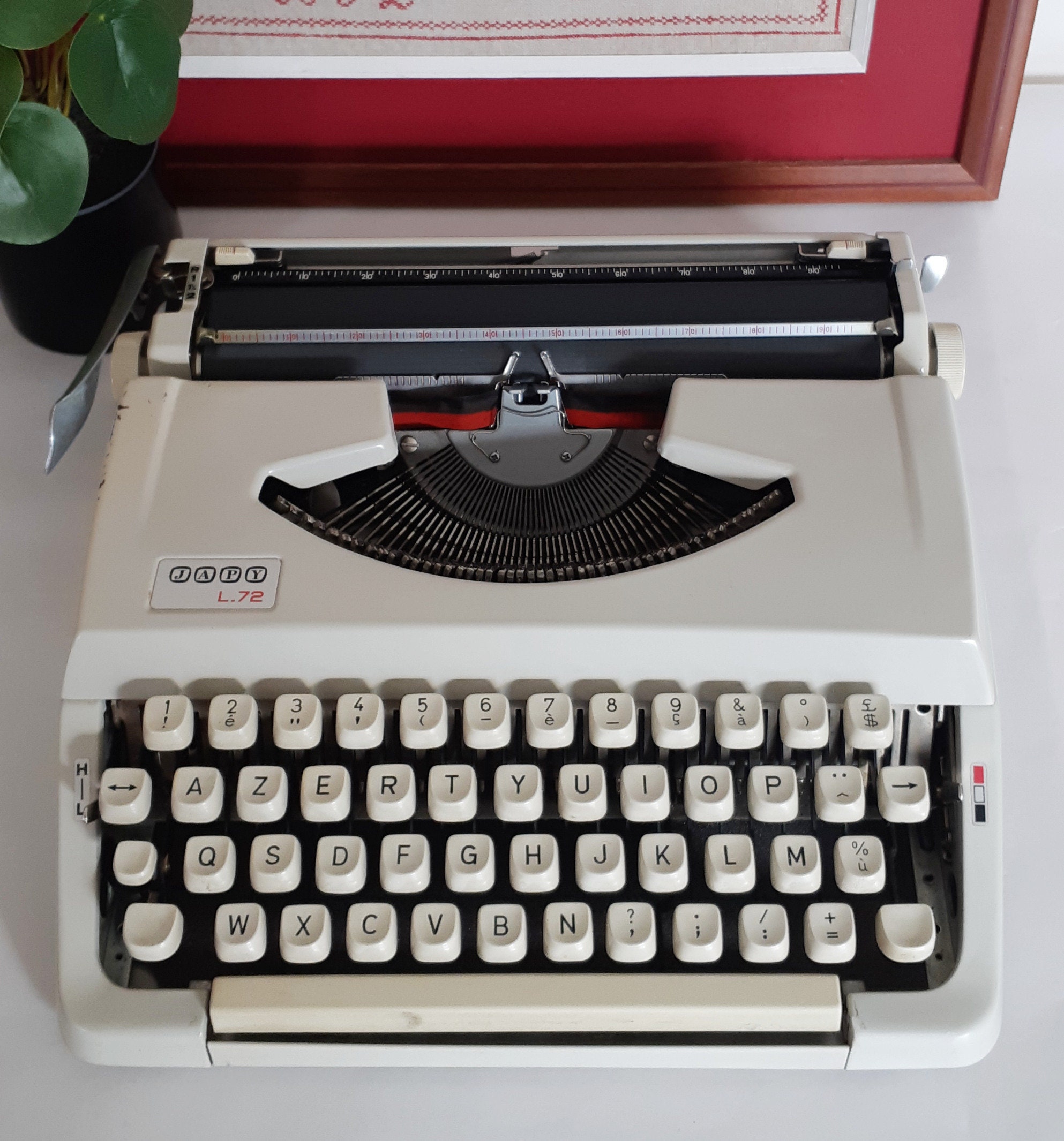 Machine à Écrire Portable Japy L 72 , Vintage Fonctionnelle