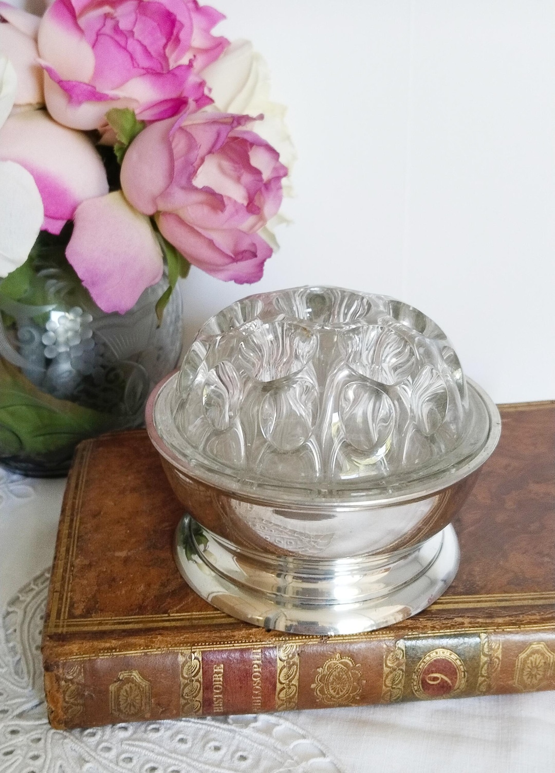 LI-Vase à Fleurs en Cristal, Vase en Verre de 21 cm de Haut, Élégant et