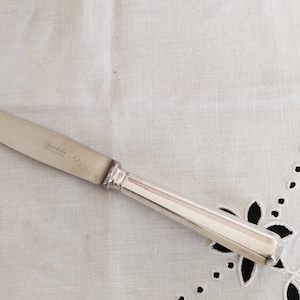 Christofle silver knife, vintage, stainless steel blade