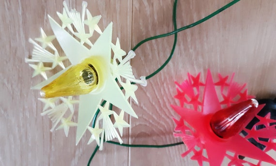 Ancienne Guirlande Électrique lumineuse de Noël 100 lampes pour vitre