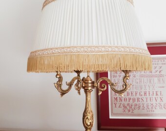 Gilded bronze hot water bottle lamp, Empire style, vintage French