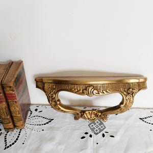 Étagère Murale Vénitienne Dorée 45 Cm – Style Antique, Polyrésine