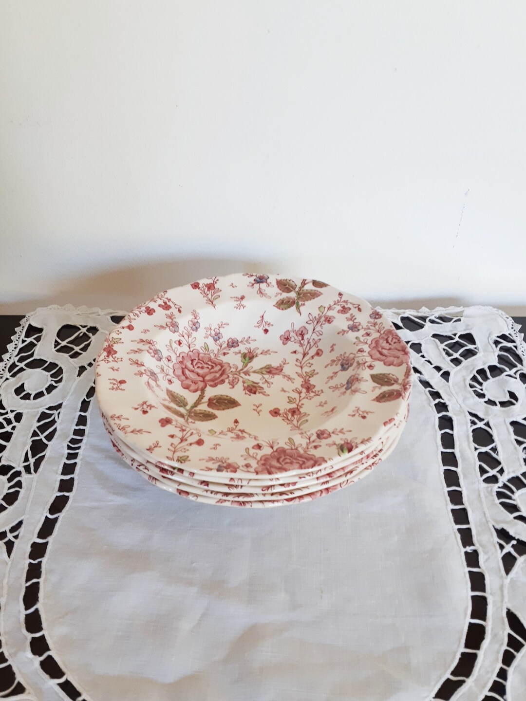 Assiettes Creuses 5 Johnson Brothers Rose Chintz Johnson Etsy