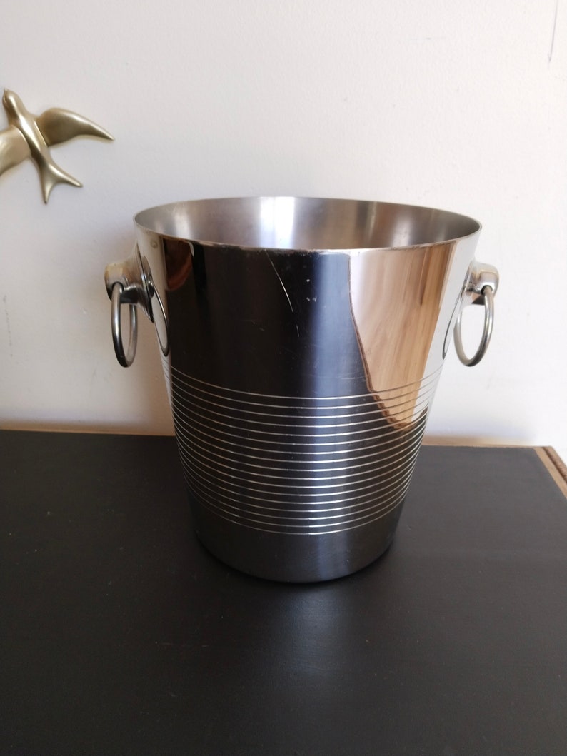 Stainless steel Champagne bucket Létang Rémy, ice bucket, cooler image 3