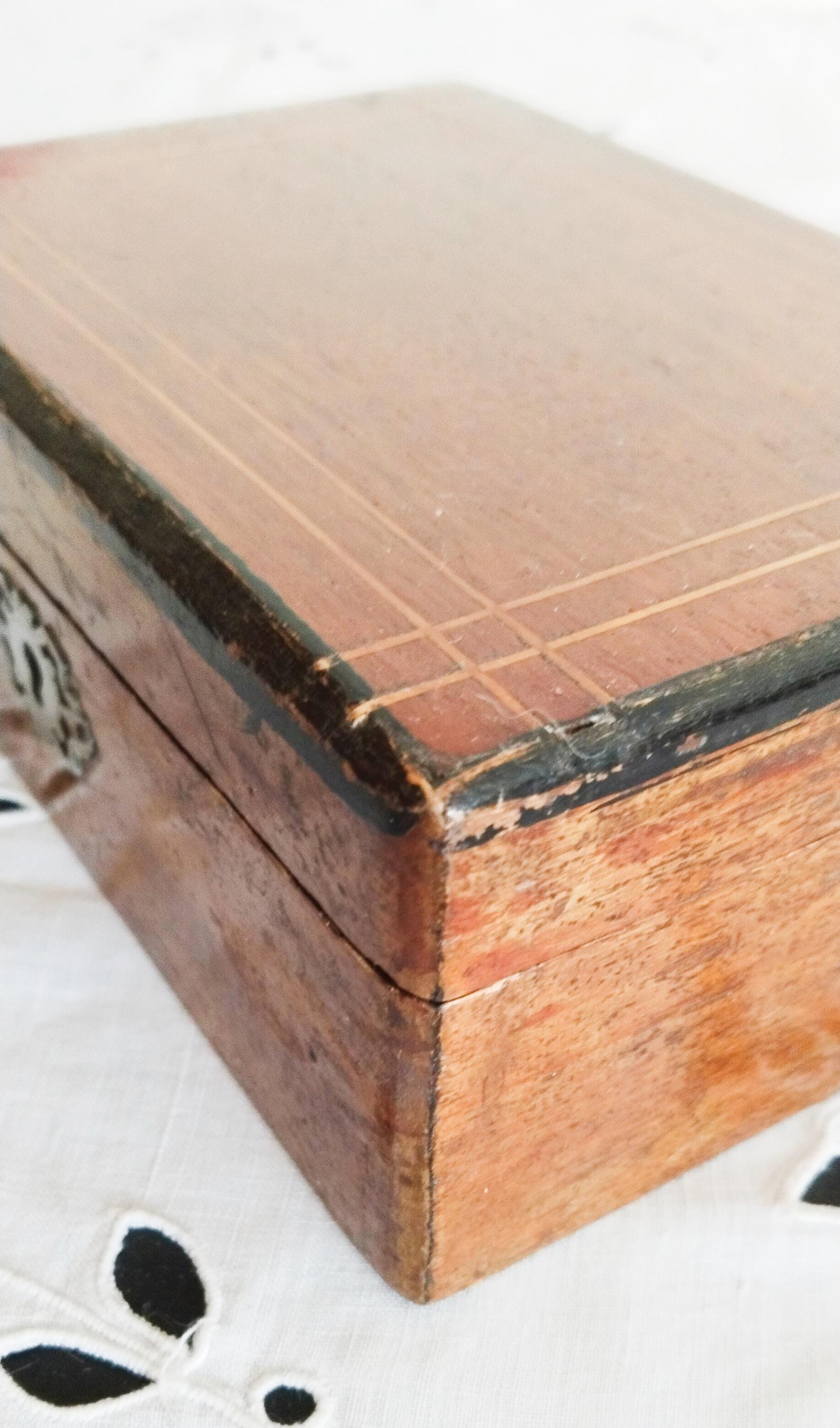 Antique Box, Waxed Wooden Box, Vintage French - Etsy