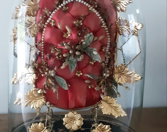 Napoleon III bridal globe, vintage, bridal crown, orange flowers