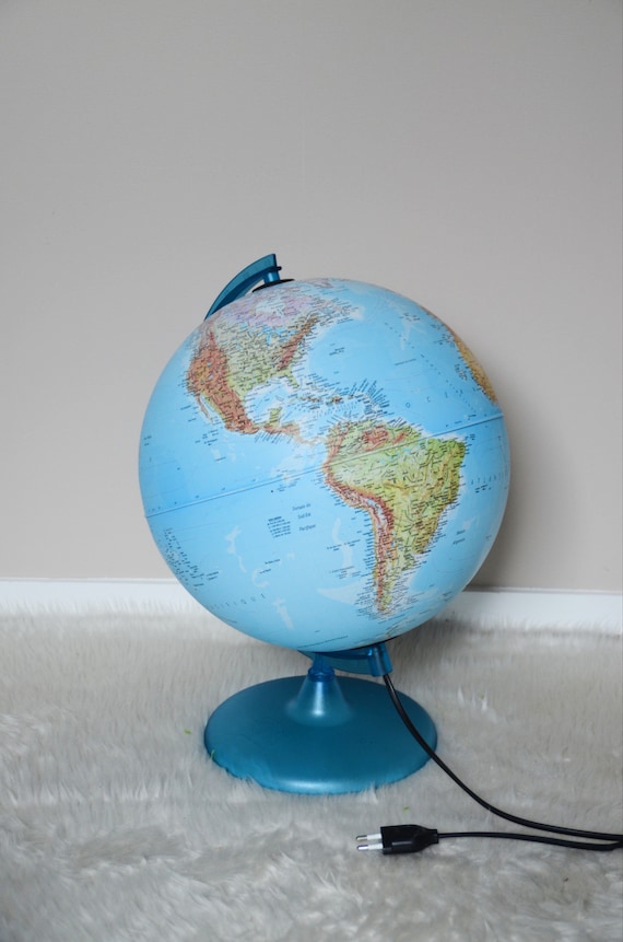 Petit globe du monde avec stand, carte de géographie dos jouet