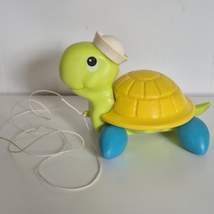 Vintage Fisher Price pull-along turtle, 1977