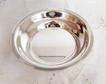 Silver-plated baby plate, Orfévrerie de France, bowl, serving dish