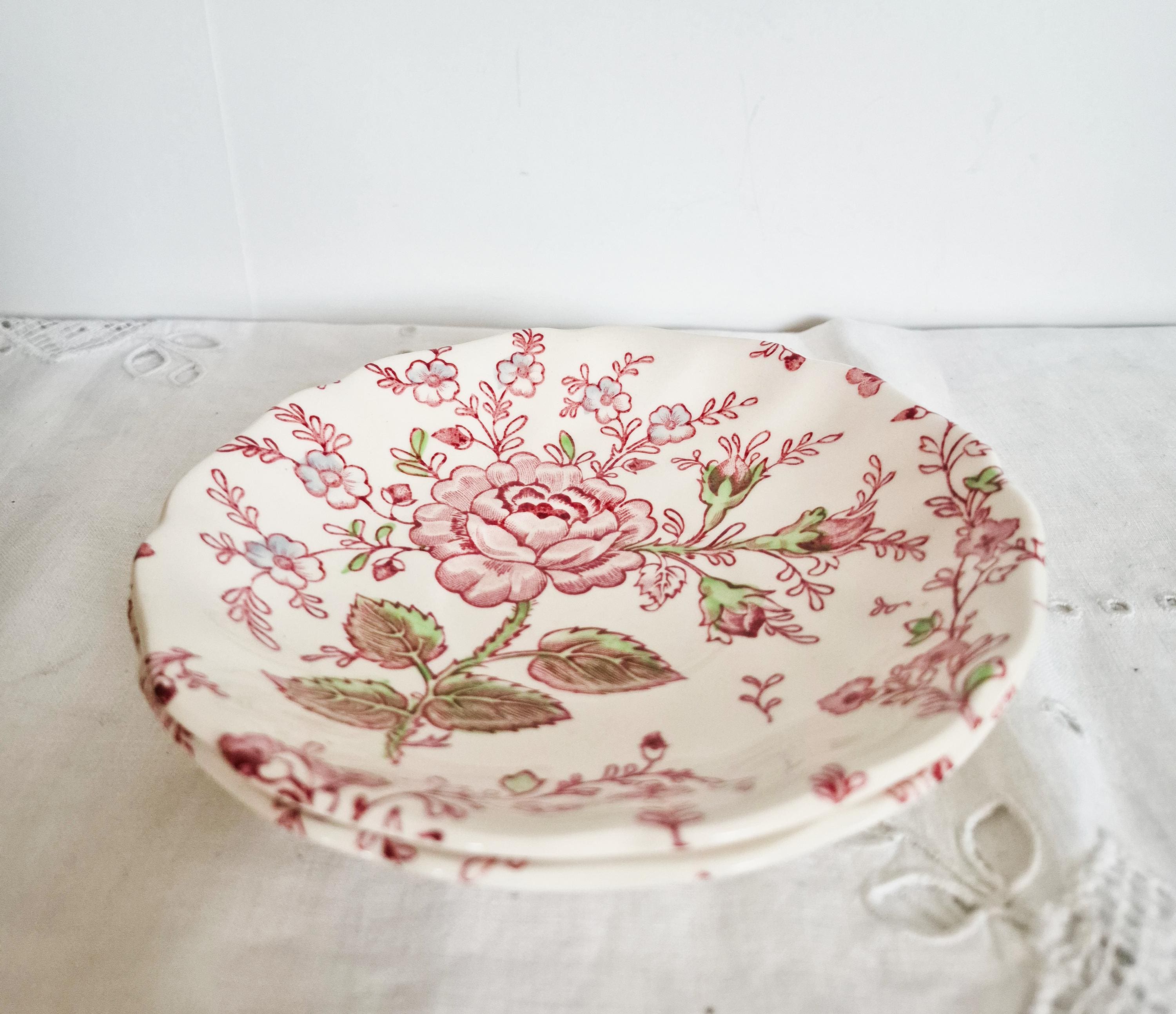 Johnson Brothers Rose Chintz Cups and Saucers - Johnson Bros