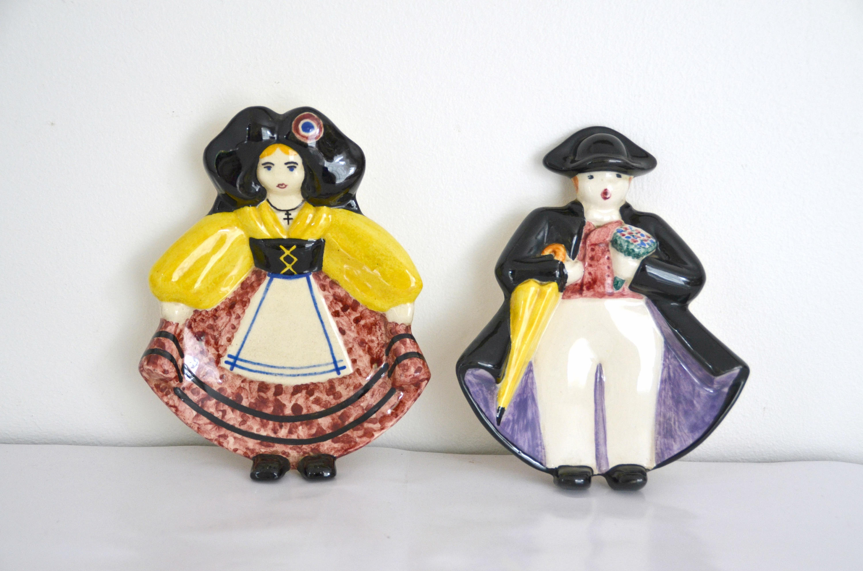 Vide-Poches en Faïence, Personnages Alsacien , France