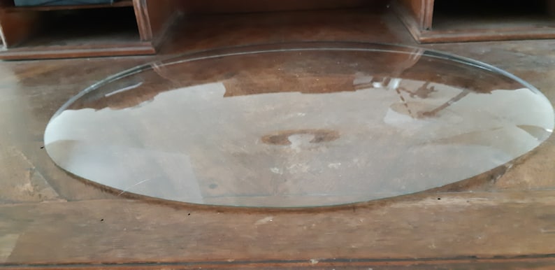 photo vintage coaster Oval curved glass frame