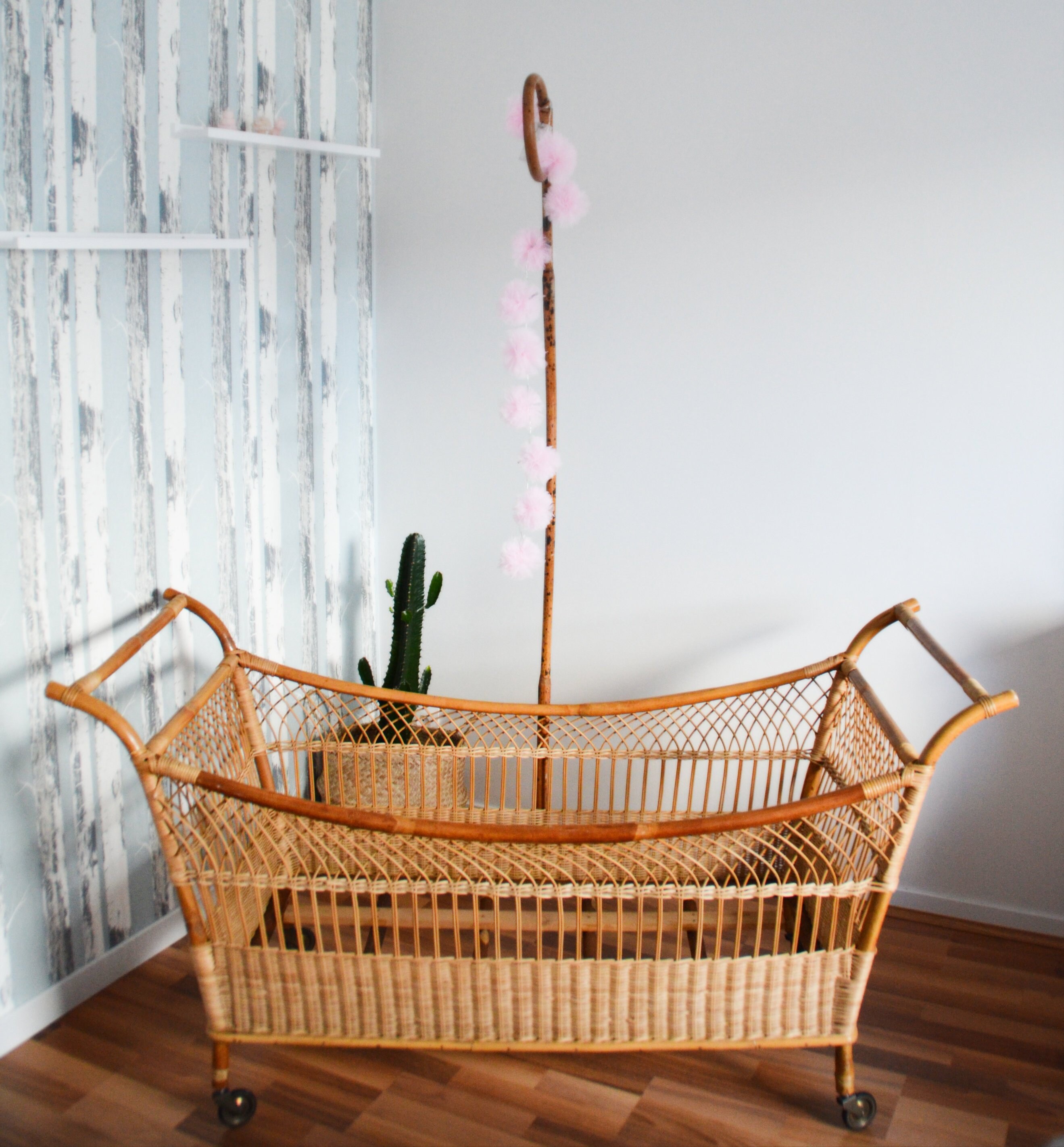 rattan cradle