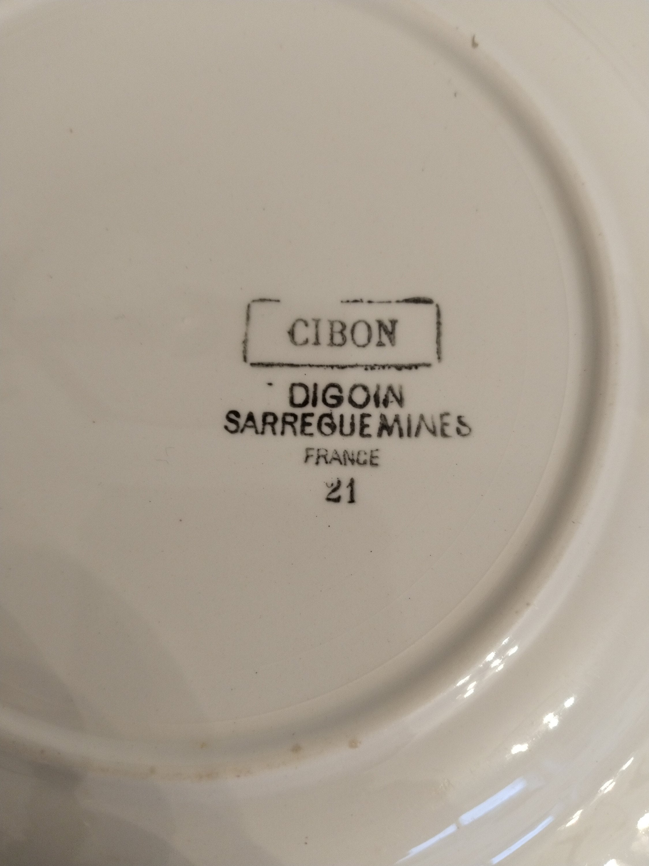 Sarreguemines Earthenware Dinner Plate, Digoin, Cibon Pattern - Etsy