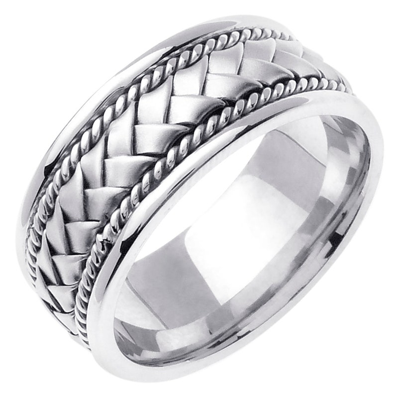 Hand Braided Wedding Ring Basket Weave Unique Wedding Band - Etsy