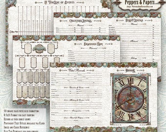 Family Tree Workbook Forms, Ancestry Gift for family, Ancestry Workbook for Descendants, 8.5x11 YOU PRINT, 231 page Family Organizer, FT02