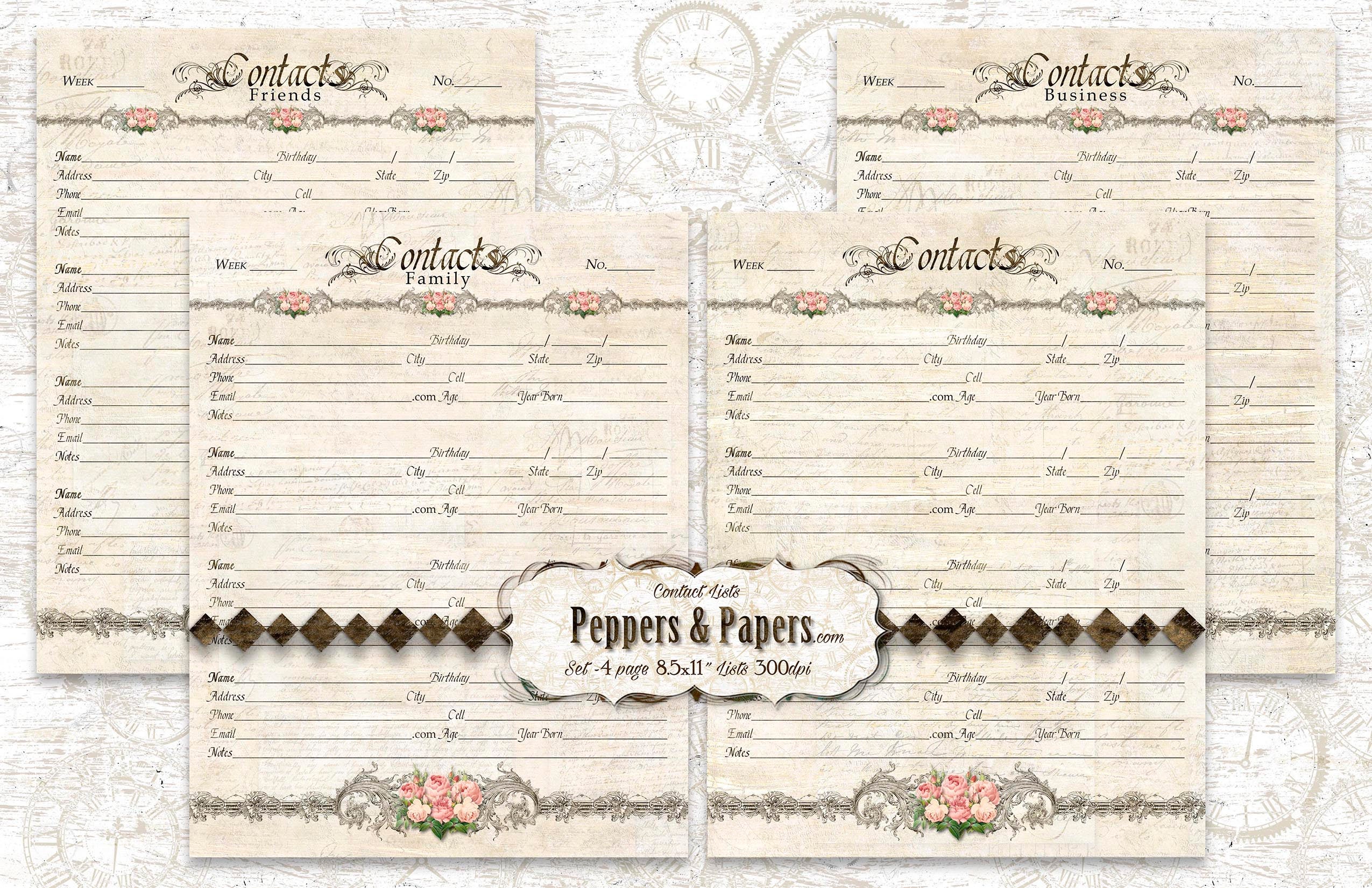 family planner address book 8 5x11 26 pages ancestry family address book