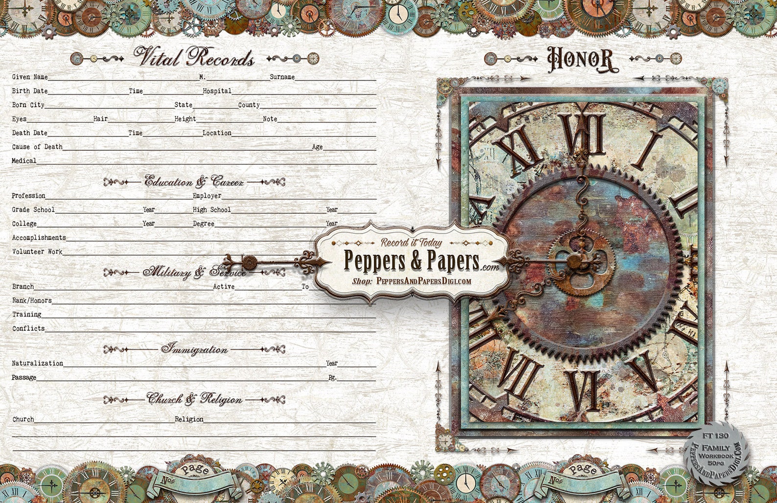 Family Tree Workbook YOU PRINT instant download 153 page Etsy