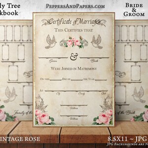 Family Tree Workbook, Genealogy Forms, Ancestry Gift for parents, Workbook for adult children, Family Tree Printable gift for Wedding, FT04 image 4