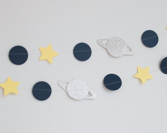 Outer Space Birthday Party Decoration, Space Party Garland, Planets Banner