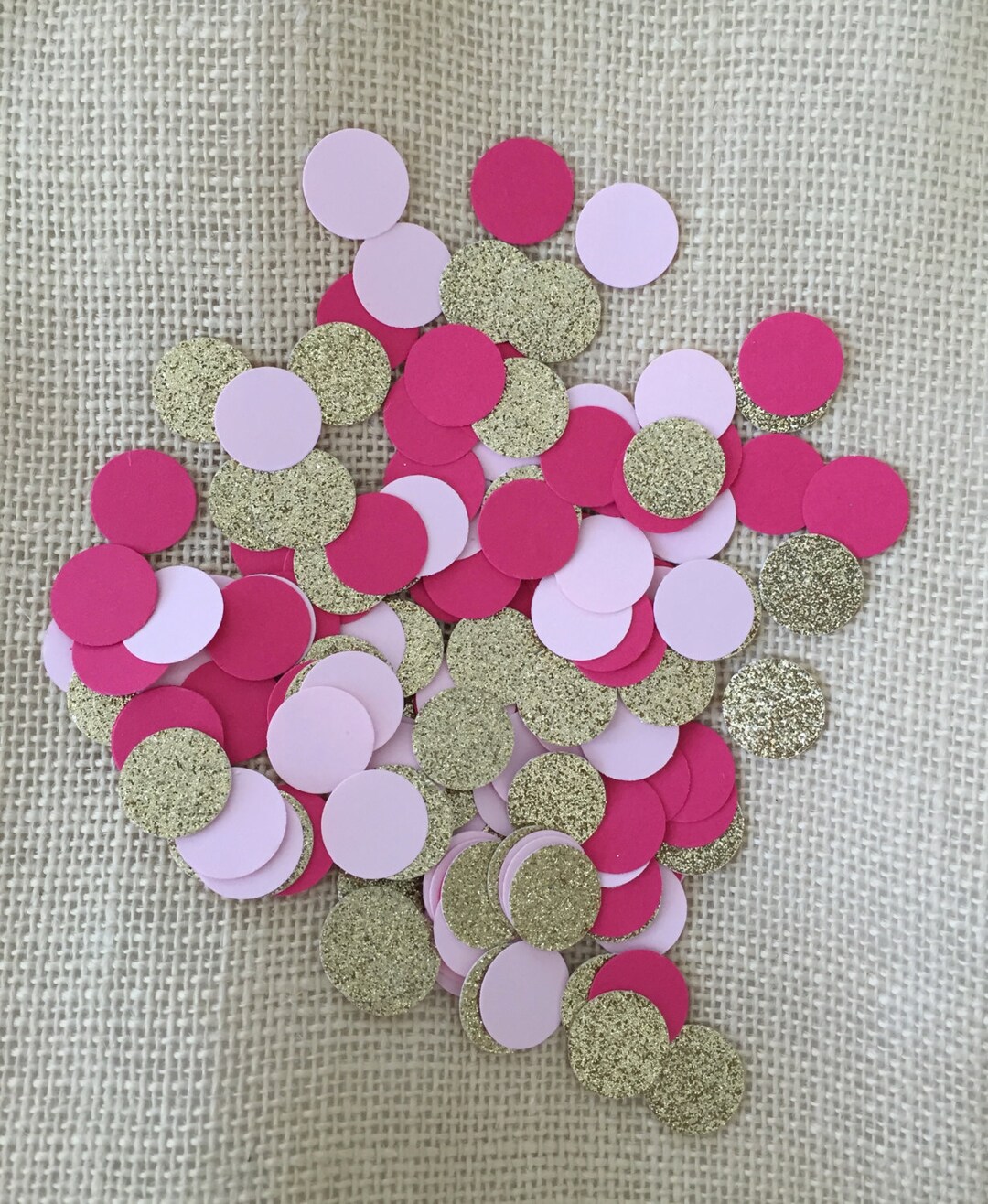 Pink and Gold Glitter Confetti, Bridal Shower Decorations, Baby Shower