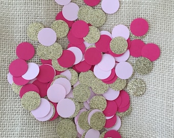 Pink and Gold Glitter Confetti, Bridal Shower Decorations, Baby Shower, Birthday, Party Decor, Wedding Confetti,Pink and Gold Decor,Confetti