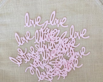 Blush Pink Love Confetti,Pink Love Confetti, Wedding Decoration, Bridal Shower, Baby Shower, Table Decor, Invitation Stuffer, Love Die Cut