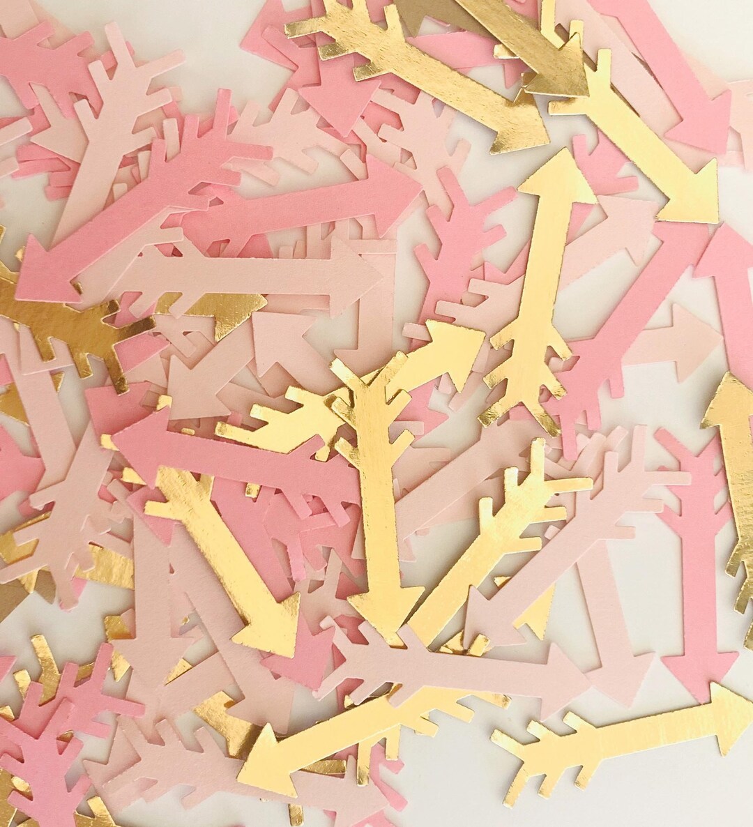 Pink and Gold Arrow Confetti, Arrow Table Decoration, Bohemian Party