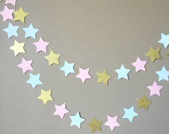 Gender Reveal Twinkle Twinkle Little Star Garland, Baby Shower, Gender Reveal Party Decorations, Cake Smash Banner