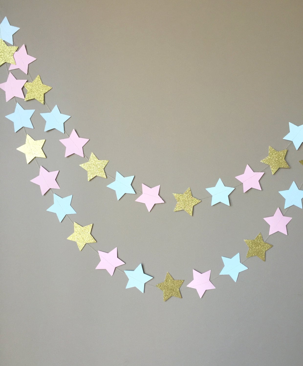 Gender Reveal Twinkle Twinkle Little Star Garland Baby Shower Gender Reveal Party Decorations Cake Smash Banner