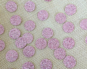 Pink Glitter Circle Confetti, Party Decoration, First Birthday, Baby Shower, Bridal Shower, Wedding, Princess Birthday, Table Scatter, Pink