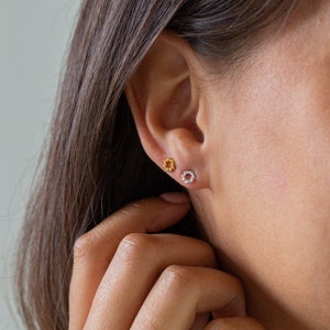 VURCHOO Ethical Vintage Stacker Gold Studs - South Sudan