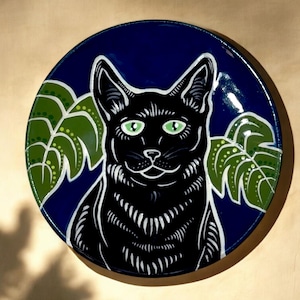 Custom Pet Portrait Plate, Handmade Pet Plate