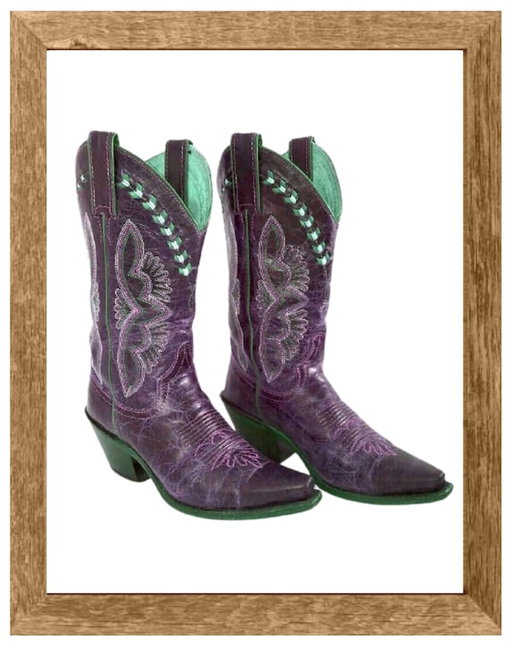 Purple Cowboy Boots Printable Cowgirl Boots Printable Cowboy Boots Print Angel Wings Cowboy Boots Printable Western Wall Art Etsy Canada
