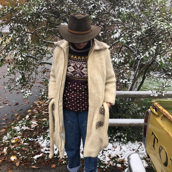 Wool zip front coat