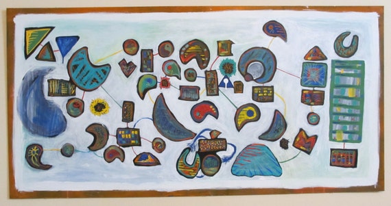 2014, acrylic on hardboard, 2'x4'