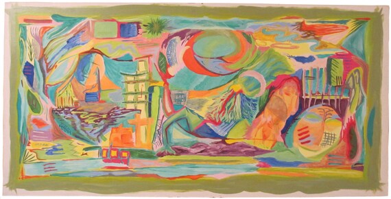 2014, acrylic on hardboard, 2'x4'