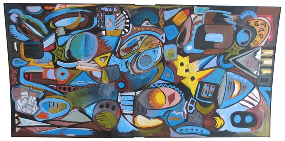 2014, acrylic on hardboard, 2'x4'