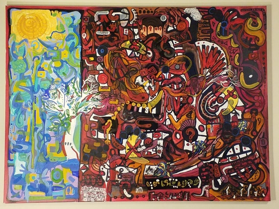 2018, 3' x 4' acrylic on canvas