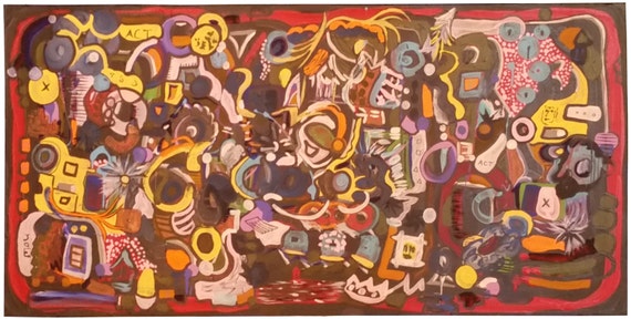 2016, 4'x2', acrylic on hardboard