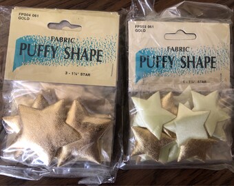 Ephemera | Puffy Fabric Glitter Stars